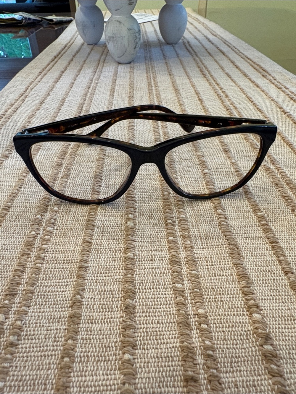 Calvin Klein Women's Tortoiseshell Cat-Eye Glasses